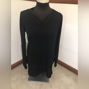 Express long sleeve semi sheer black blouse.  NWT